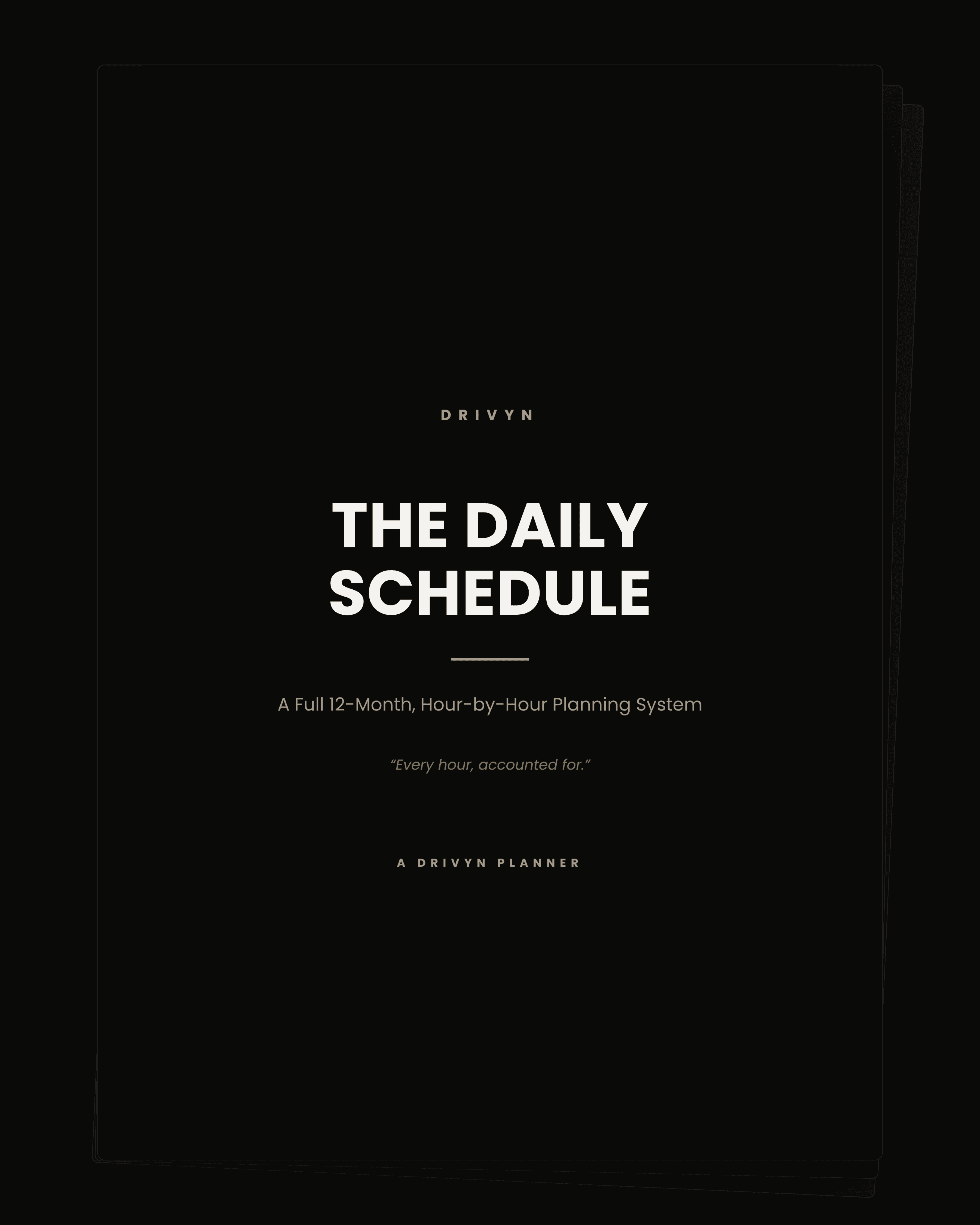 THE DAILY SCHEDULE
