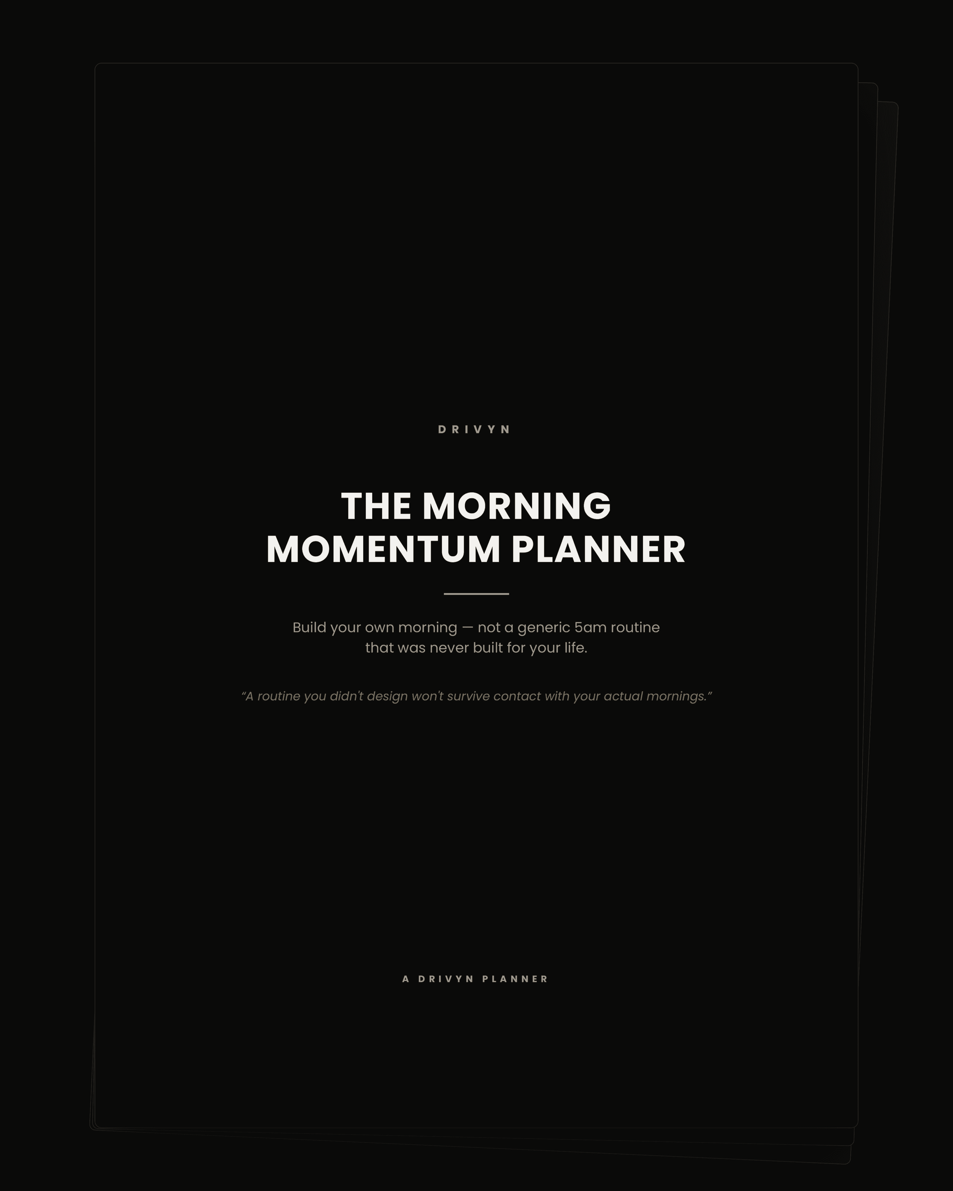 THE MORNING MOMENTUM PLANNER